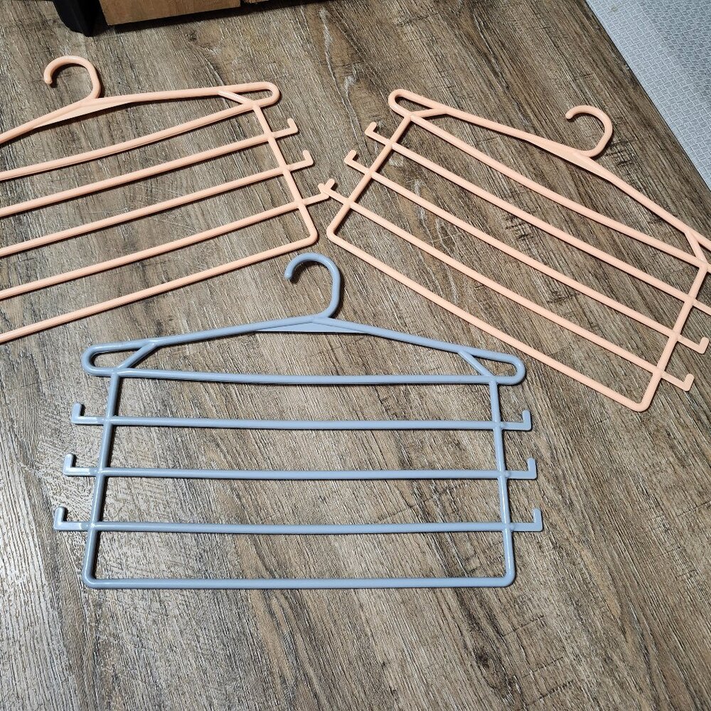 plastic pants hangers 5 tier